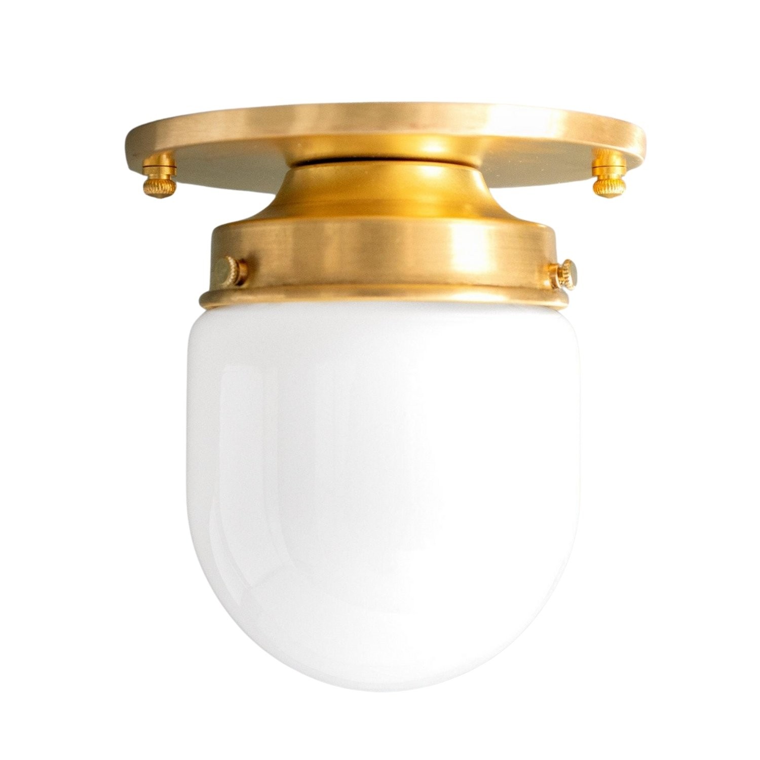 Opaalglas plafond- en wandlamp - Art Deco kleine bolvormige armatuur HL1662