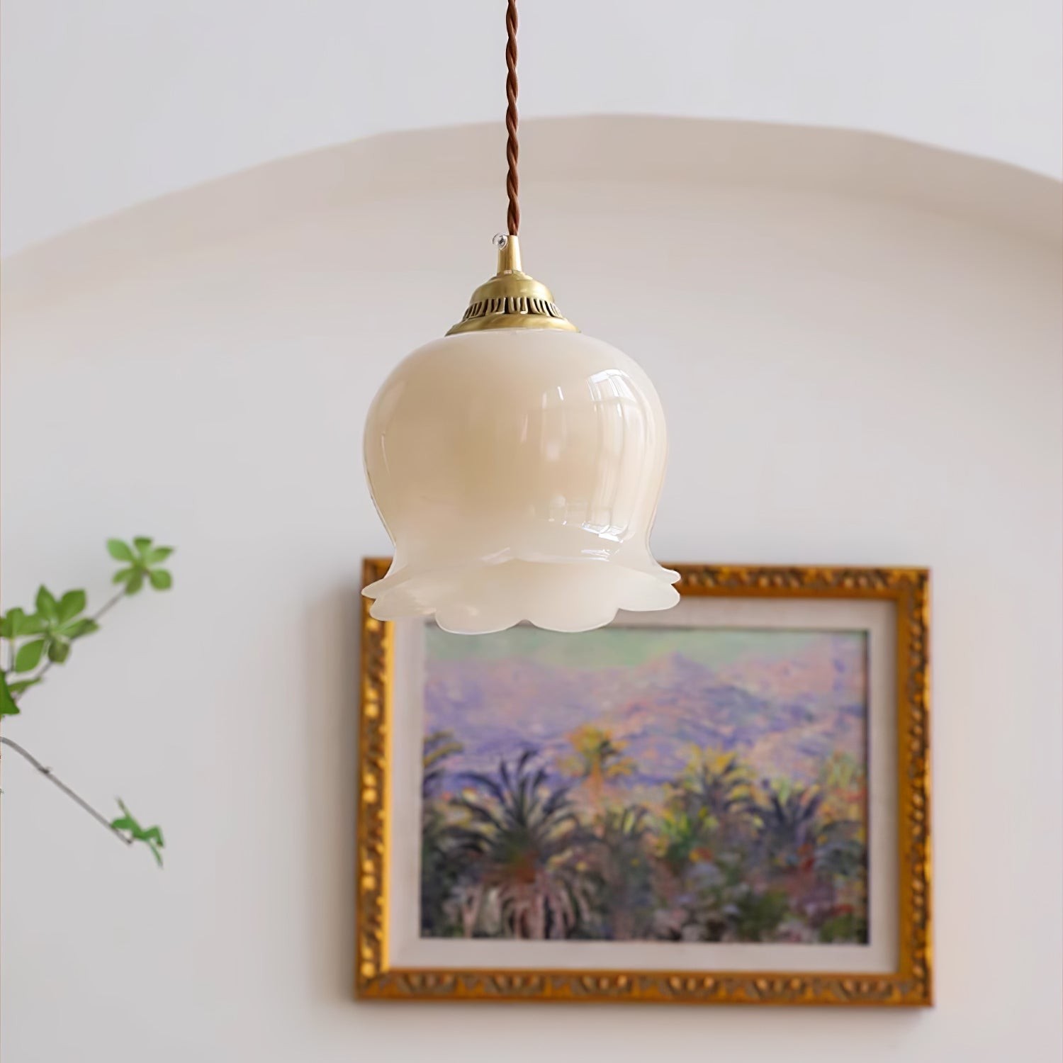 Retro Crème Lily Flower Hanglamp HL302