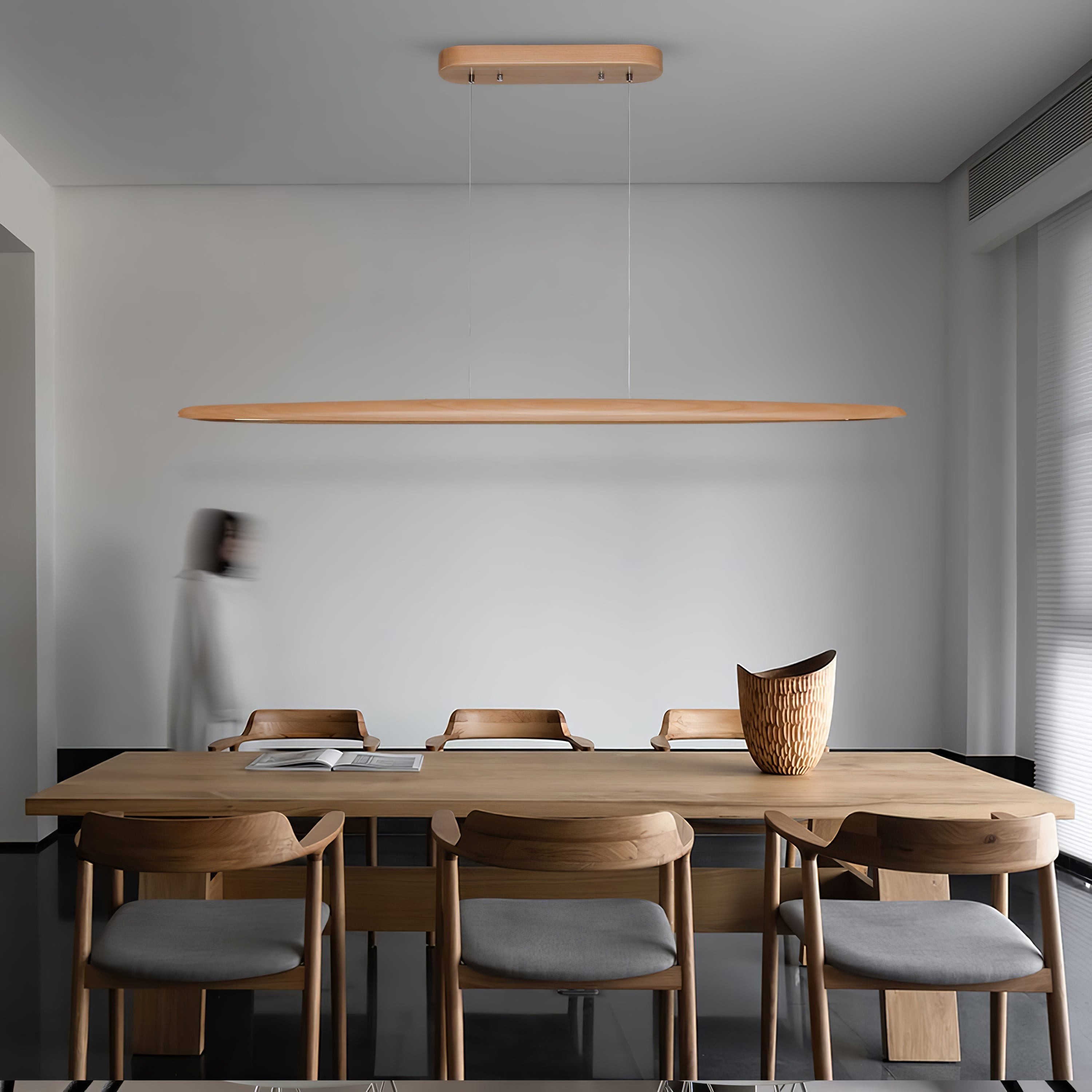 Houten horizontale hanglamp HL1155