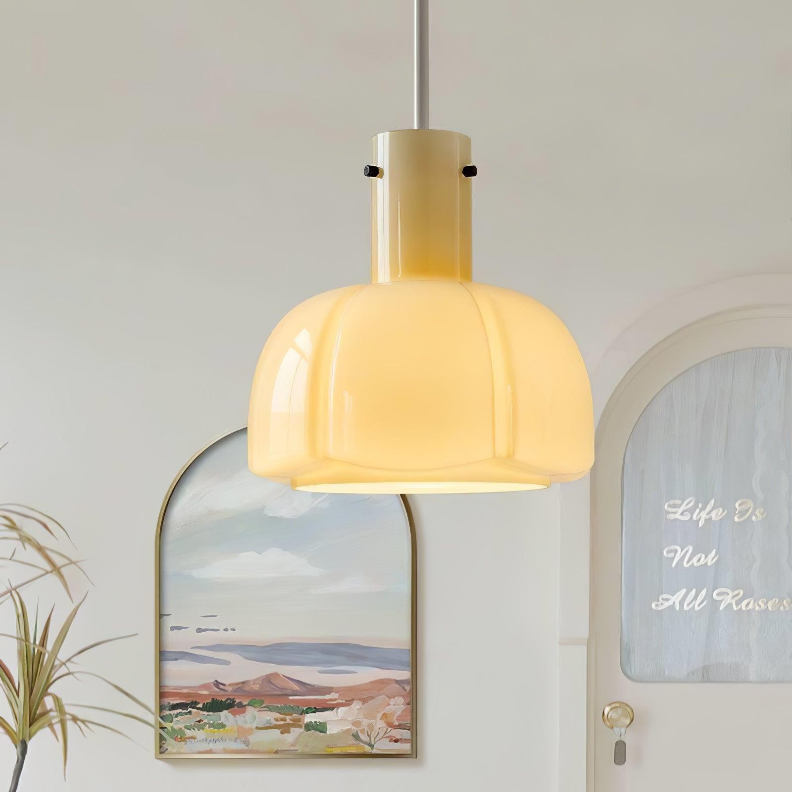 Middeleeuwse stijl glazen knop hanglamp HL619