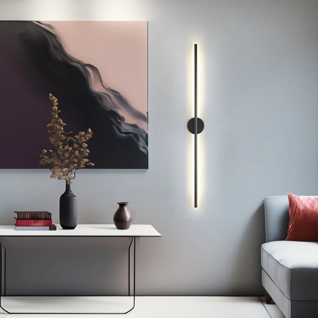 Moderne zwarte aluminium wandlamp HL3403