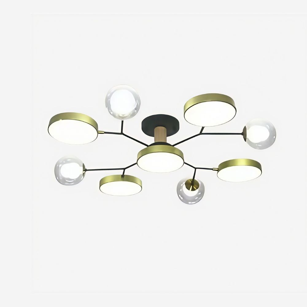 Nordic Branch LED Plafondlamp - Ronde Houten Lamp voor Slaapkamer HL1349