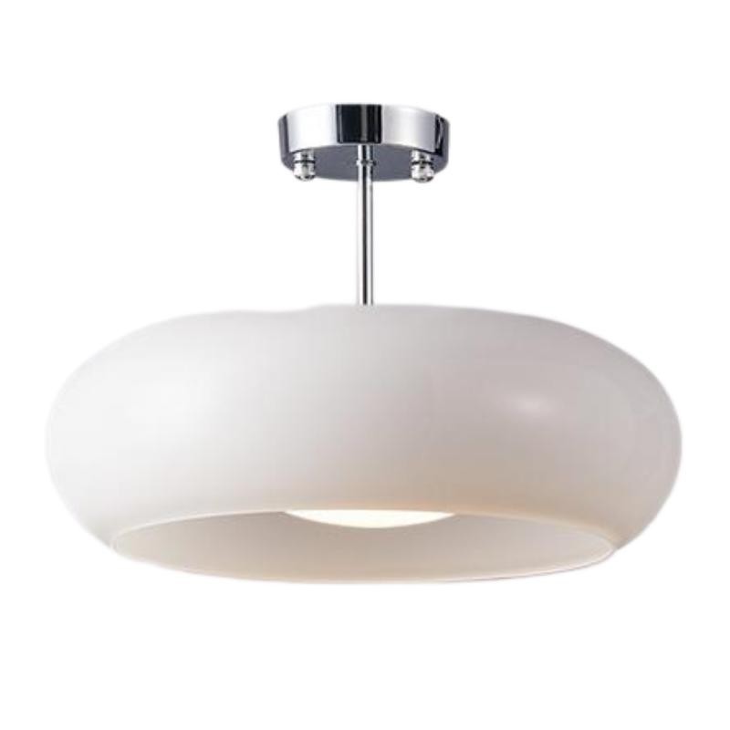 Retro messing schijf Bauhaus glazen plafondlamp HL167