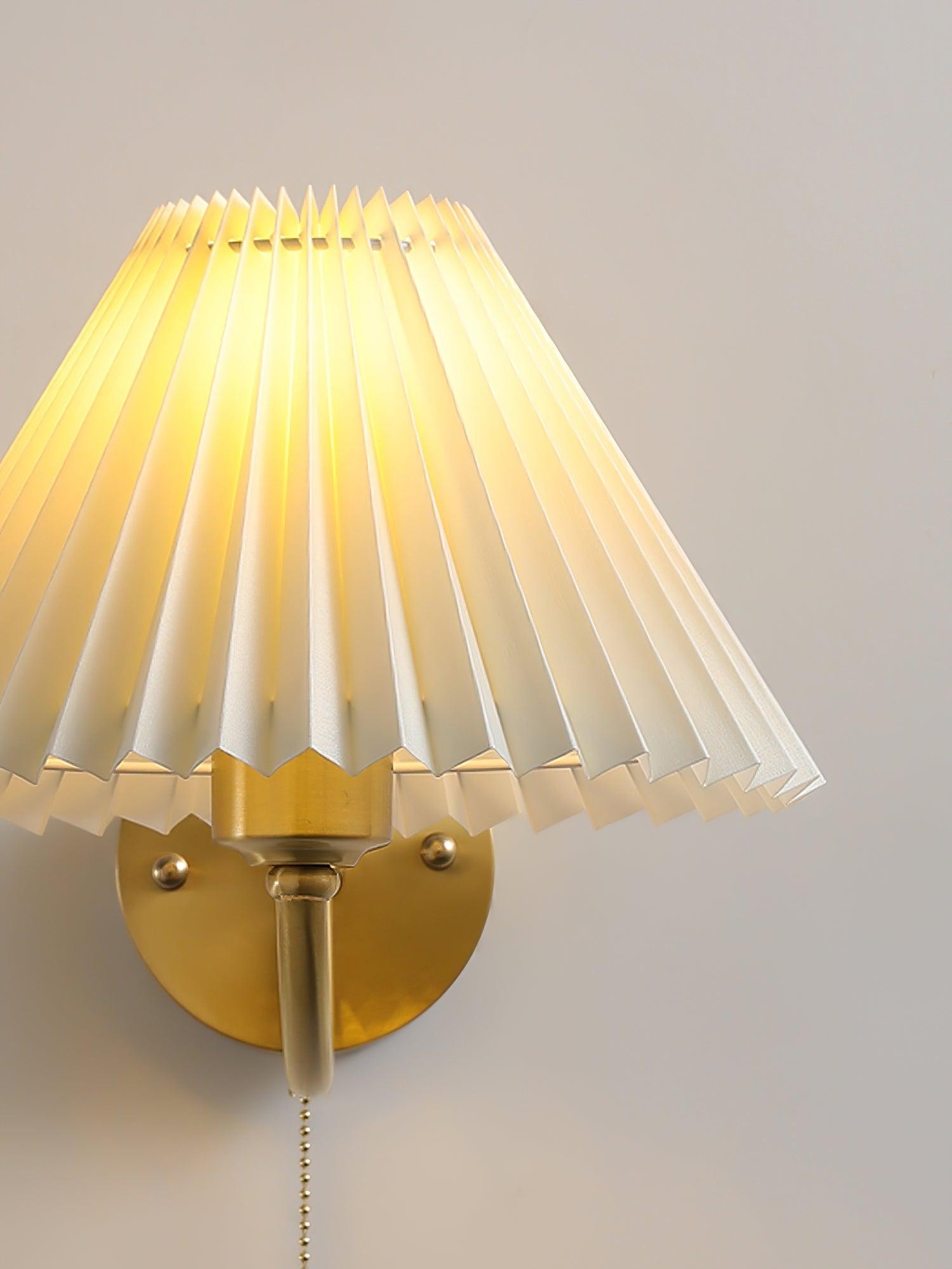 Moderne minimalistische luxe stoffen messing wandlamp voor woonkamer HL808