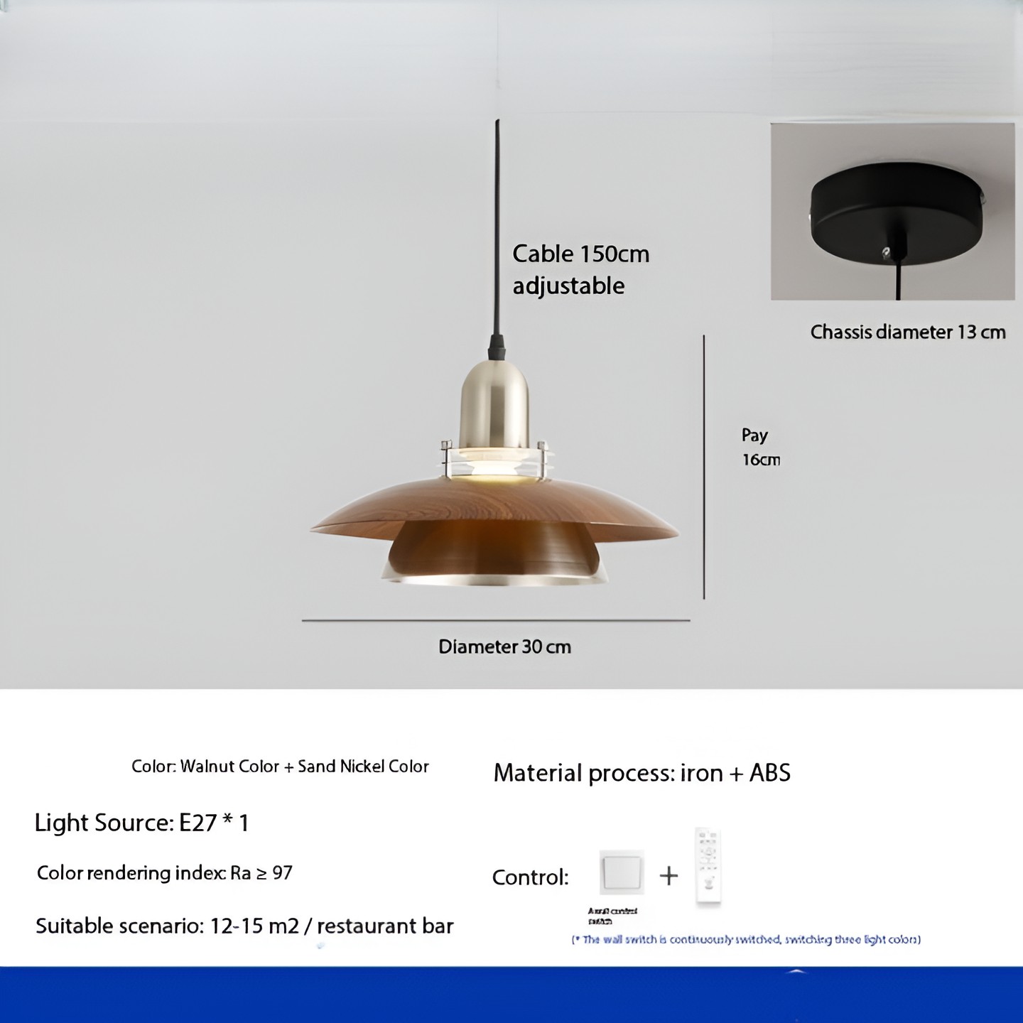 Retro middeleeuwse metalen vliegende schotel hanglamp HL1239