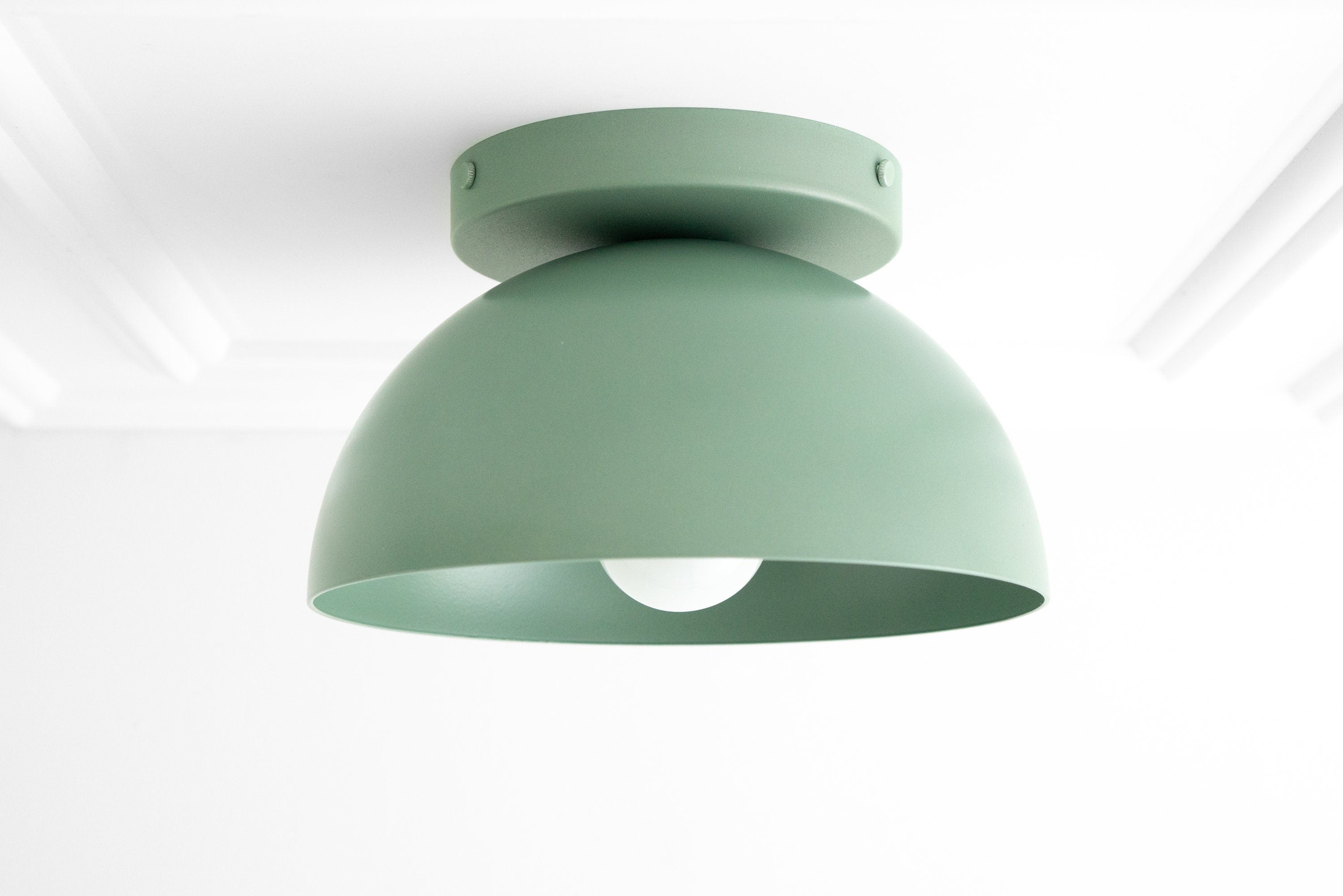 Metio Dome Shade Plafondlamp - Moderne Gekleurde Metalen Lamp voor Woonkamer en Slaapkamer HL1733