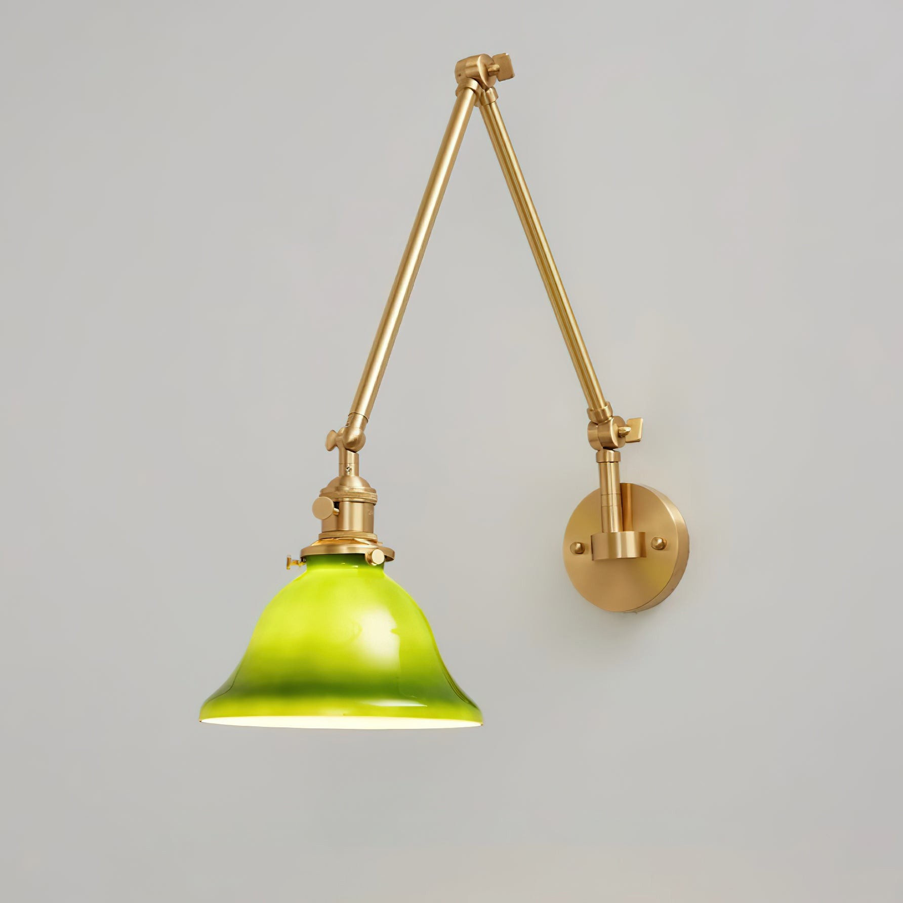 Gepersonaliseerde groene klokvormige wandlamp HL538