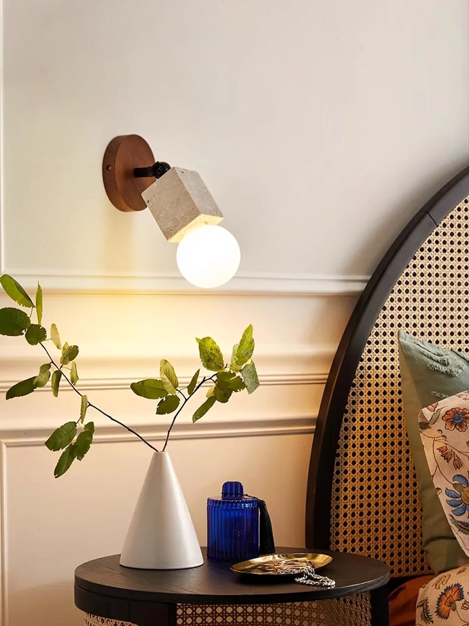 Wabi-Sabi Travertine Verstelbare Wandlamp HL851