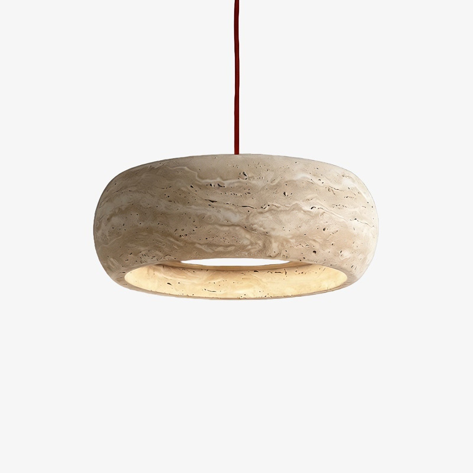 Kairis Travertijn Natuurstenen Hanglamp - Vintage Stijl Verlichting voor Eet- en Woonkamers HL2343