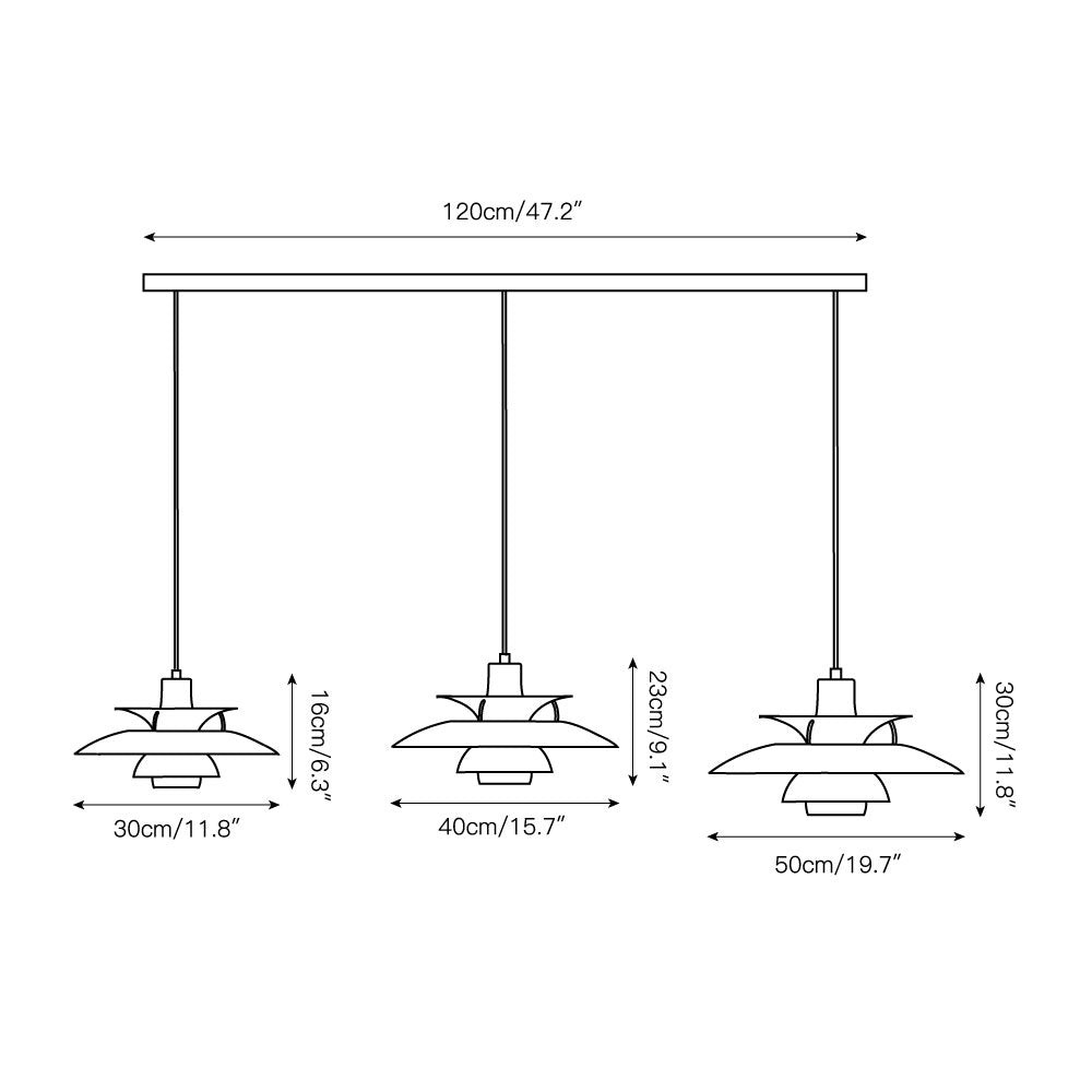 Hanglamp HL3315 met gouden folie