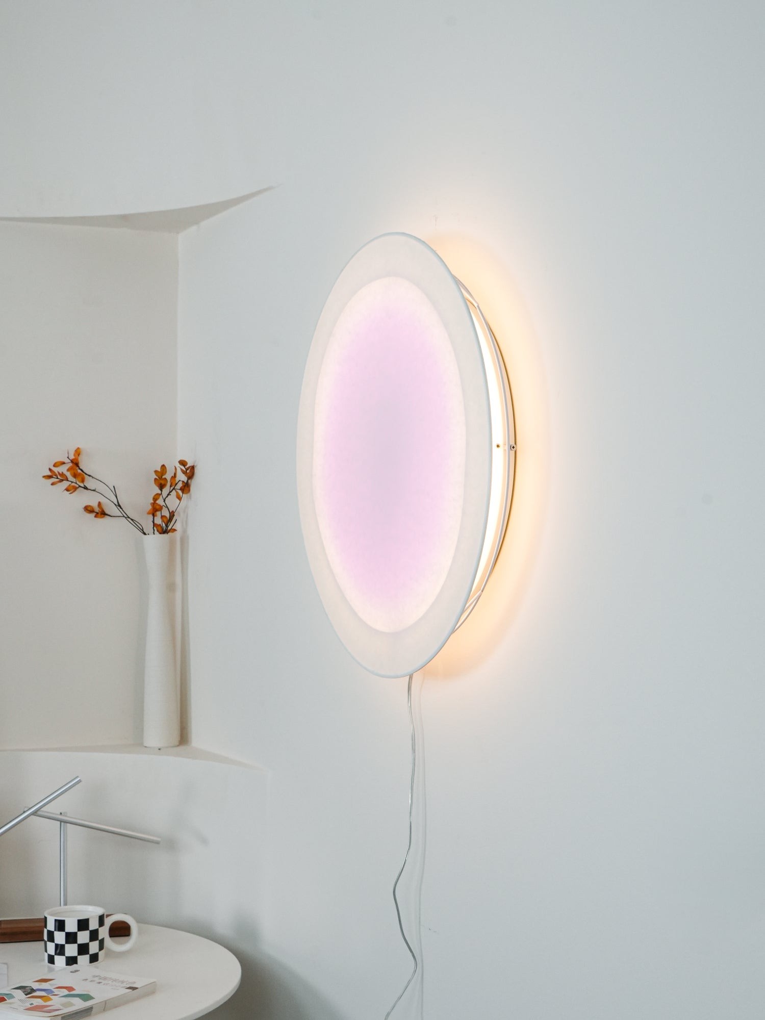 Moderne eenvoudige plug-in ronde wandlamp HL949