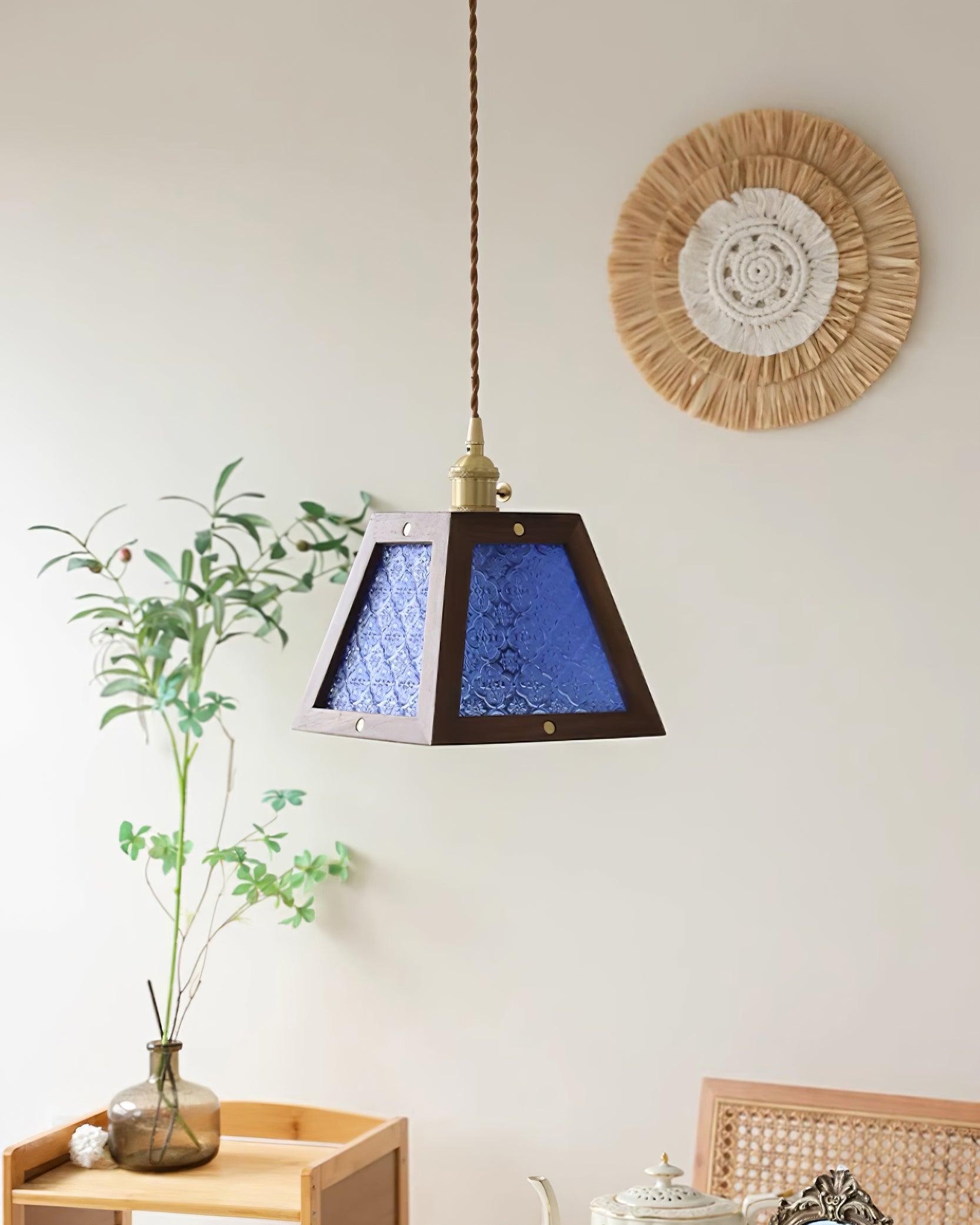 Retro patroon glazen hanglamp HL405