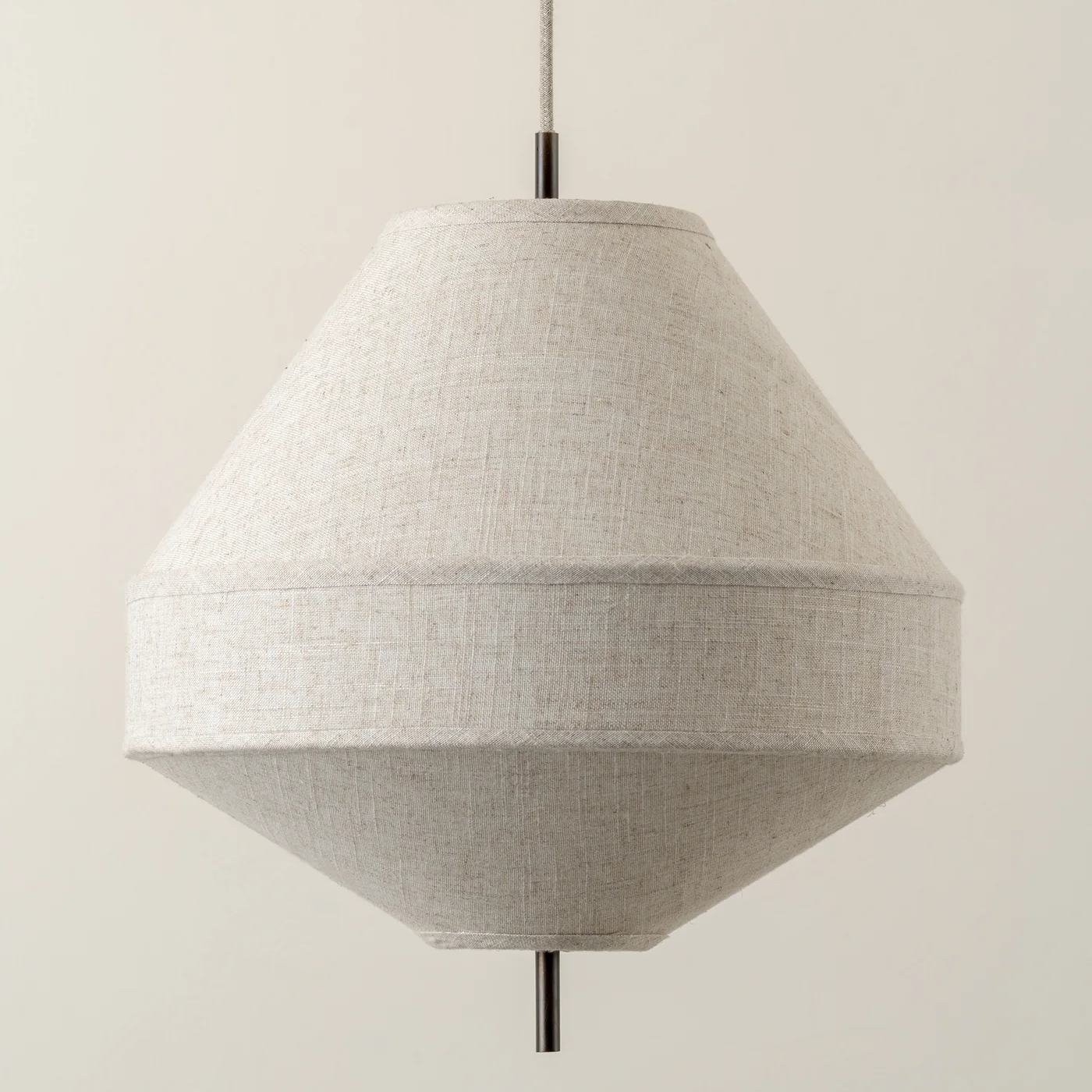 Zalen hanglamp met gelaagd linnen - bronzen plafondlamp voor woon- en eetkamer HL1916