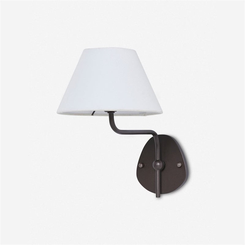Kulo stoffen wandlamp – moderne wandlamp met dubbele arm van linnen voor de woonkamer HL1785