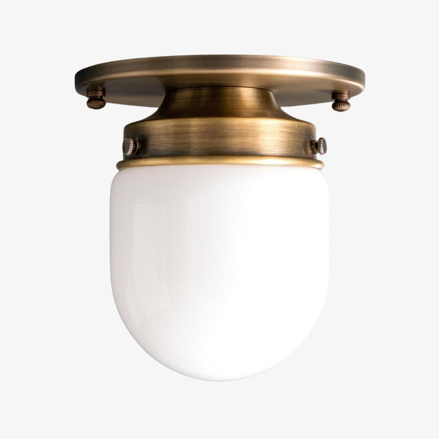 Opaalglas plafond- en wandlamp - Art Deco kleine bolvormige armatuur HL1662