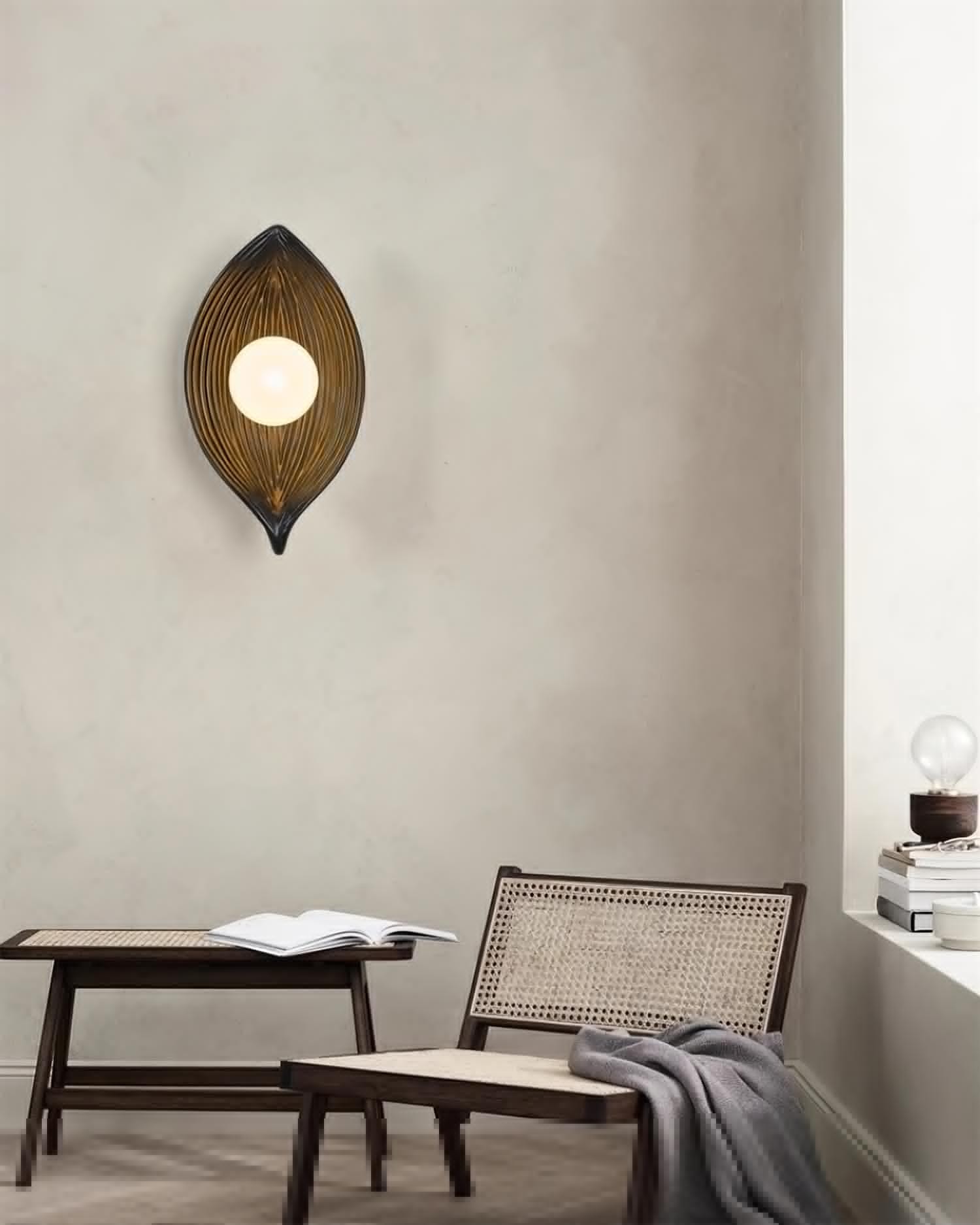 Hedendaagse Nordic Leaf Resin Wandlamp HL574