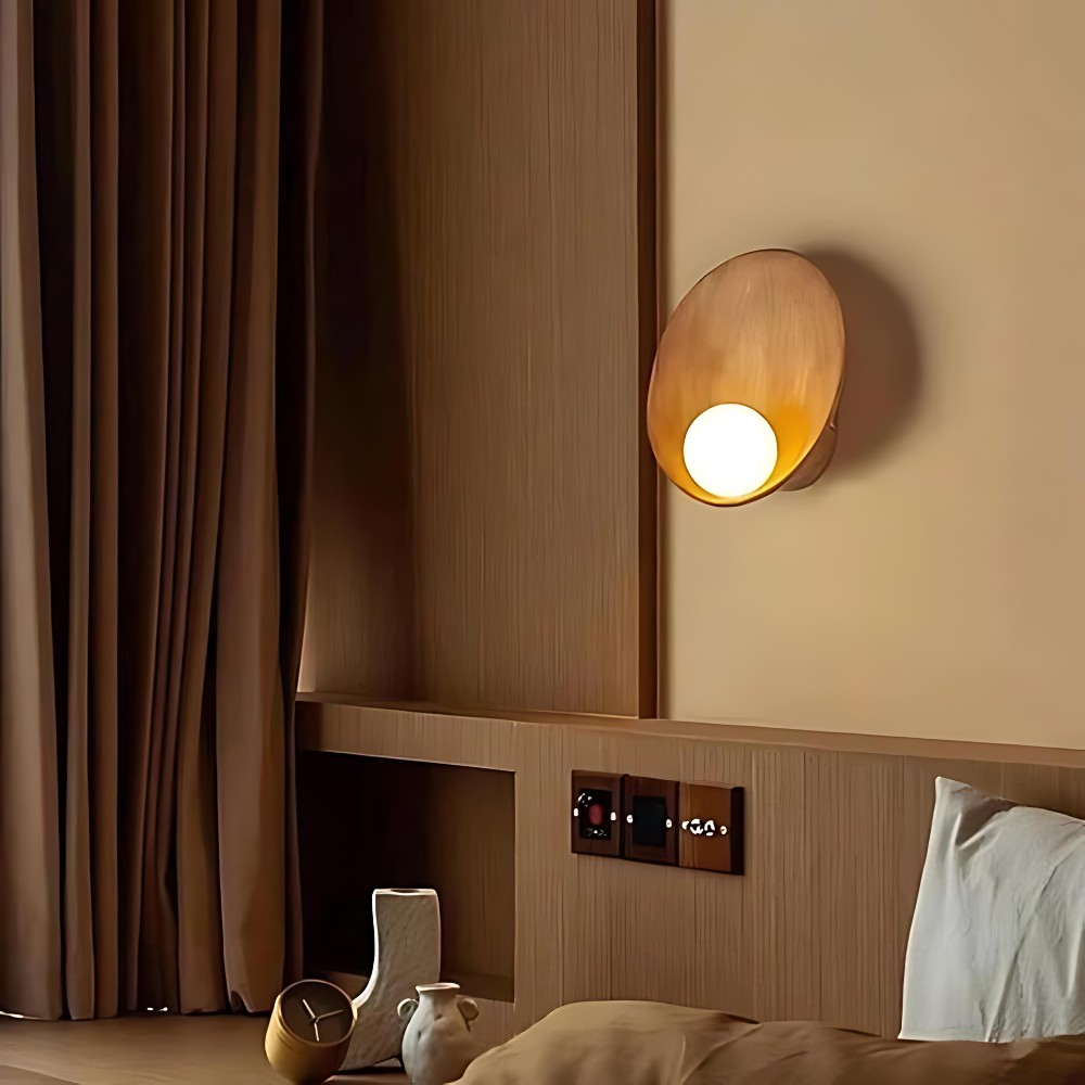 Serenity Moderne Hars Japandi Metalen Wandlamp HL3346
