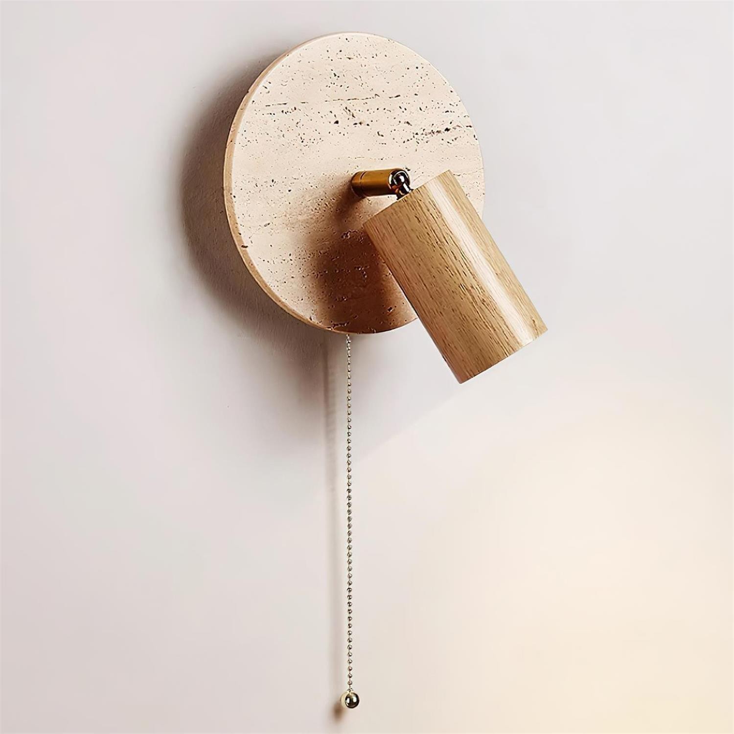 Vintage gele travertijn wandlamp HL712