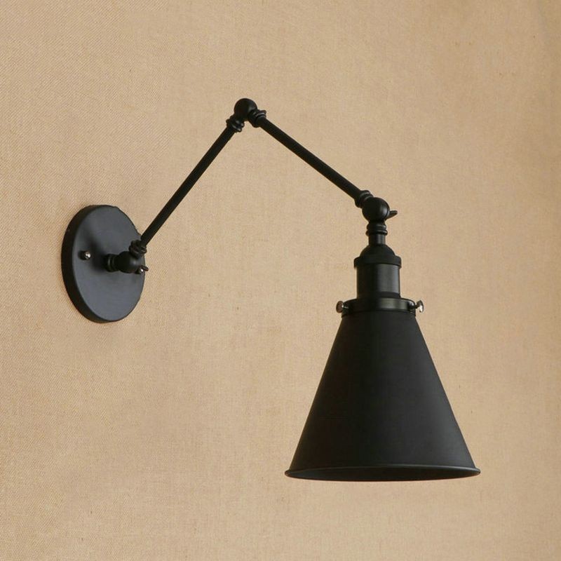 Verstelbare metalen wandlamp in industriële stijl HL995