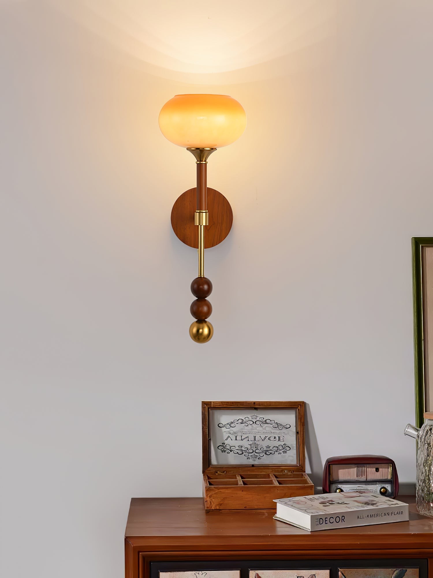 Retro Massief Houten Serie Wandlamp HL769