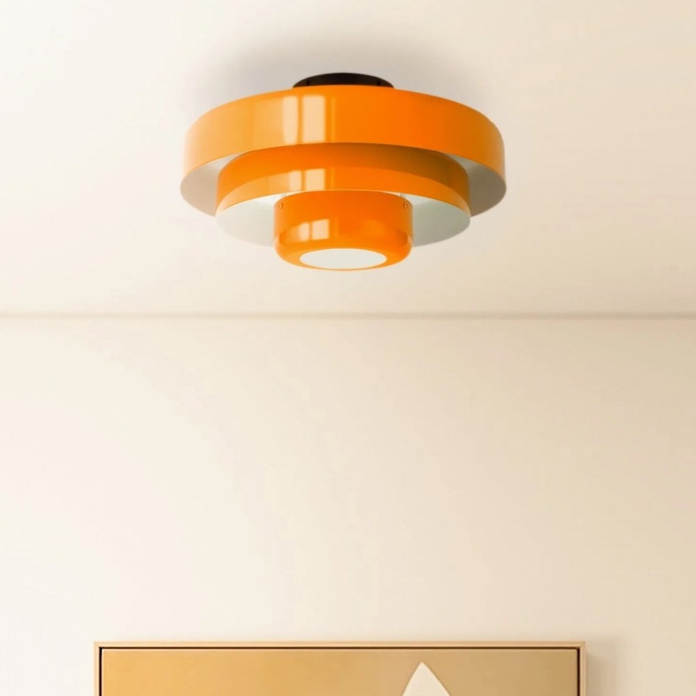 Veleora Bauhaus Drielaagse Plafondlamp - Kleurrijke Metalen Schijflamp HL1843