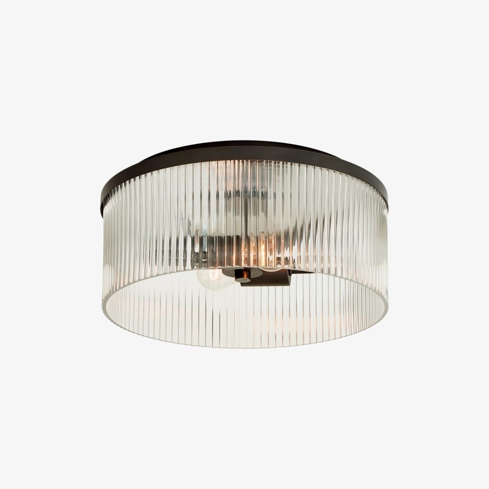 Cooper Geribbelde Glazen Plafondlamp HL1004