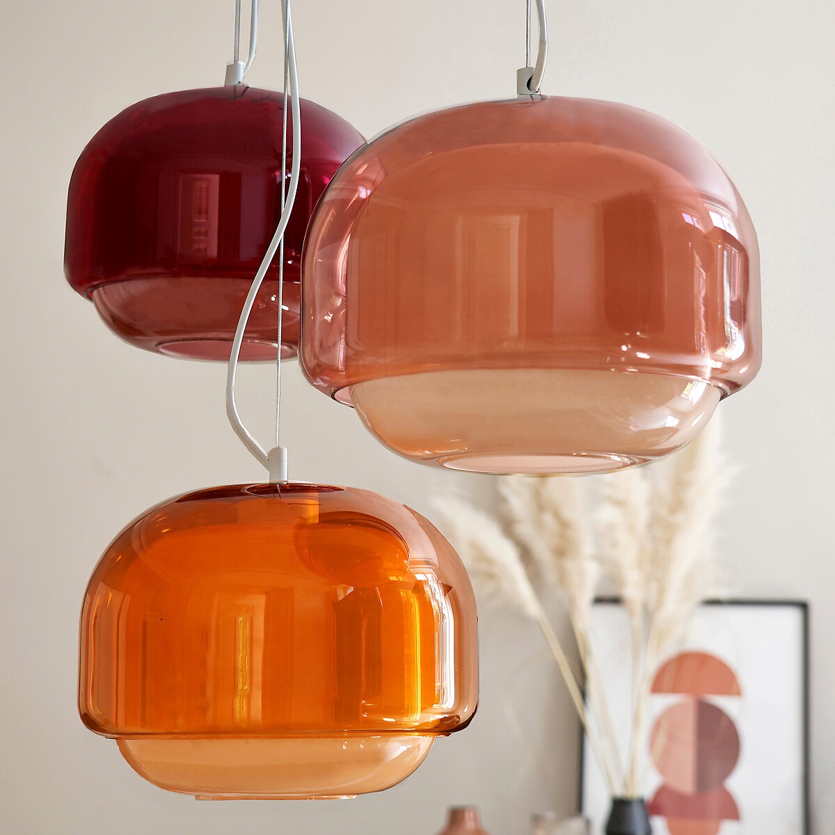 Clinco Dubbele Bolvormige Glazen Hanglamp - Moderne Kleurrijke Hanglamp voor de Slaapkamer HL1094