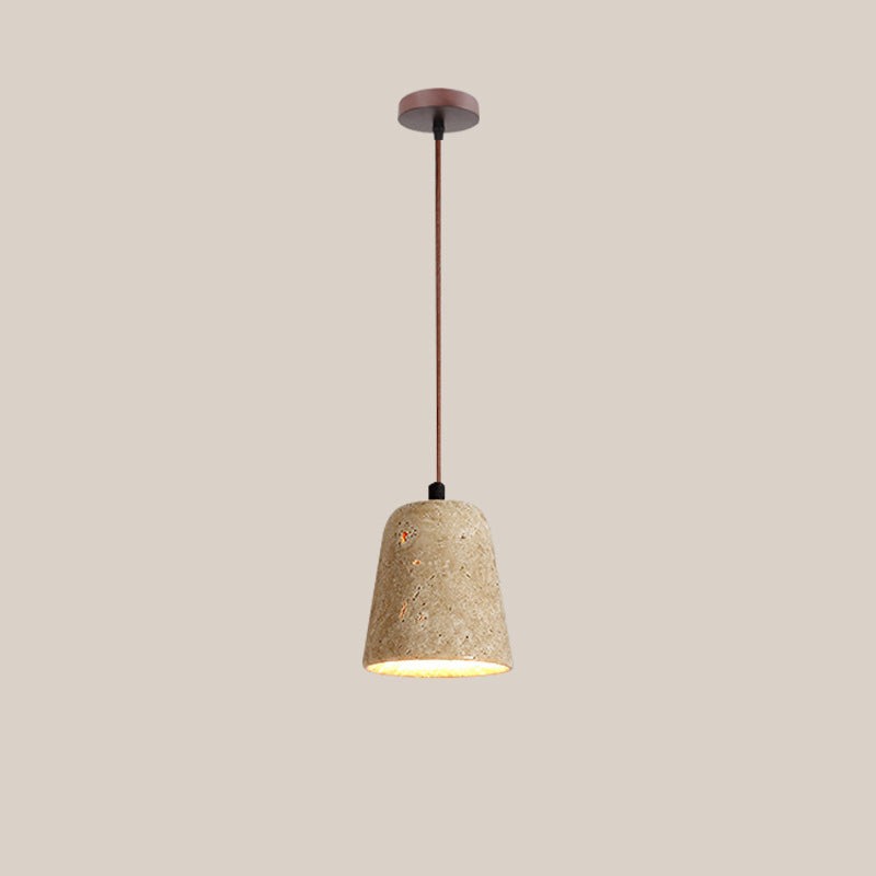 Traditionele Japanse Travertijn Houten Hanglamp HL869