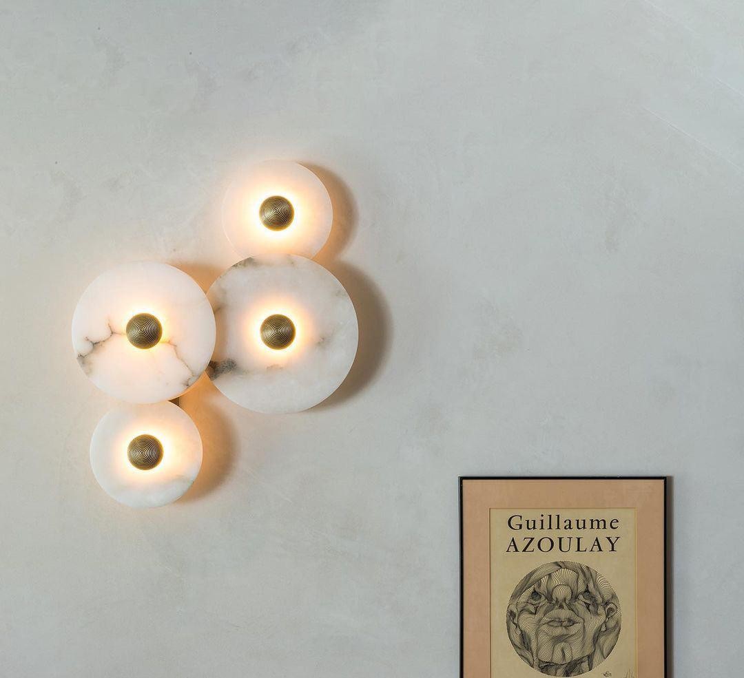 Creatieve marmeren ronde wandlamp HL717