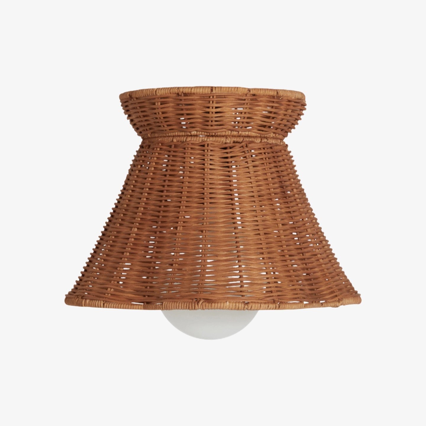 Wickara geweven organische silhouet plafondlamp - rotan boho-stijl voor de woonkamer HL1865