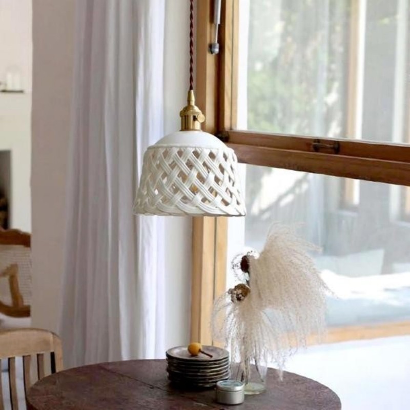 Moderne Witte Keramische Hanglamp voor de Woonkamer HL45