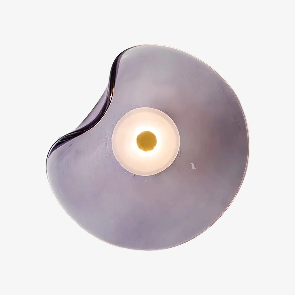Lunacrest gebogen wandlamp geïnspireerd op nevels – artistieke glazen verlichting voor de hal HL2362