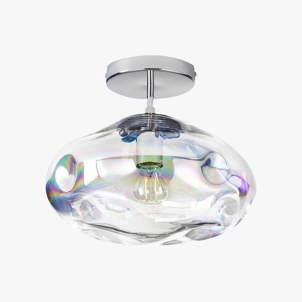 Glissora plafondlamp met reflecterend glas, halfverzonken - Sculpturaal ontwerp, veelzijdige afwerking voor gangen en eetkamers