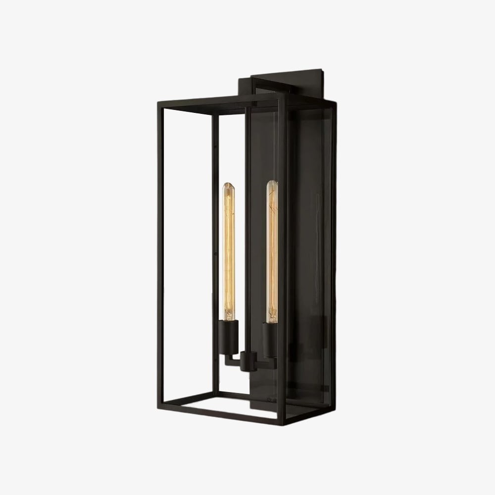 Klassieke Beckman Vintage Wandlamp - Staal & Glas Lineair Design HL1821