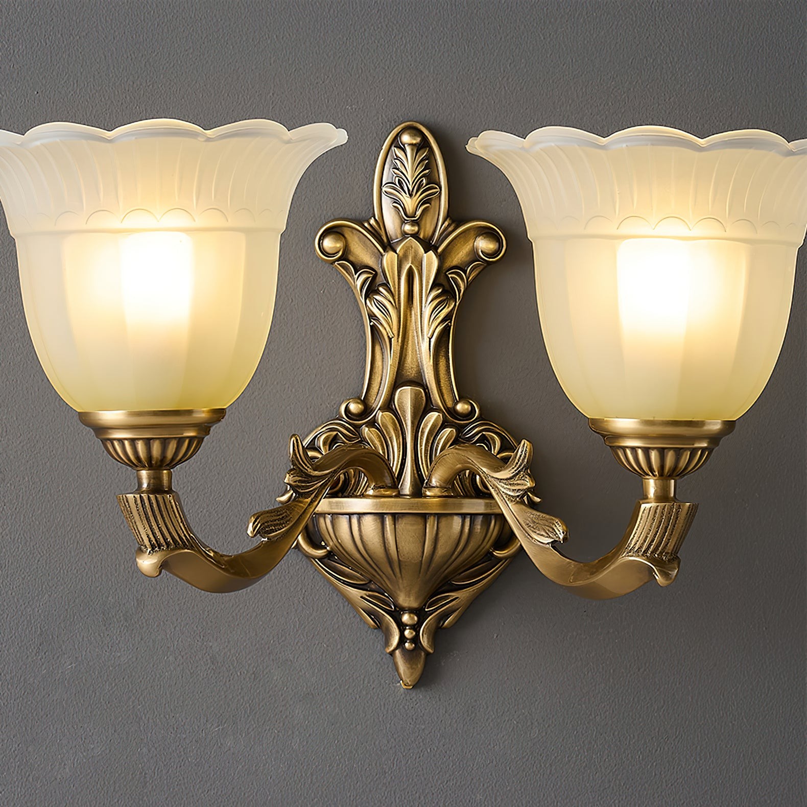 Bloom Flower messing wandlamp HL3184