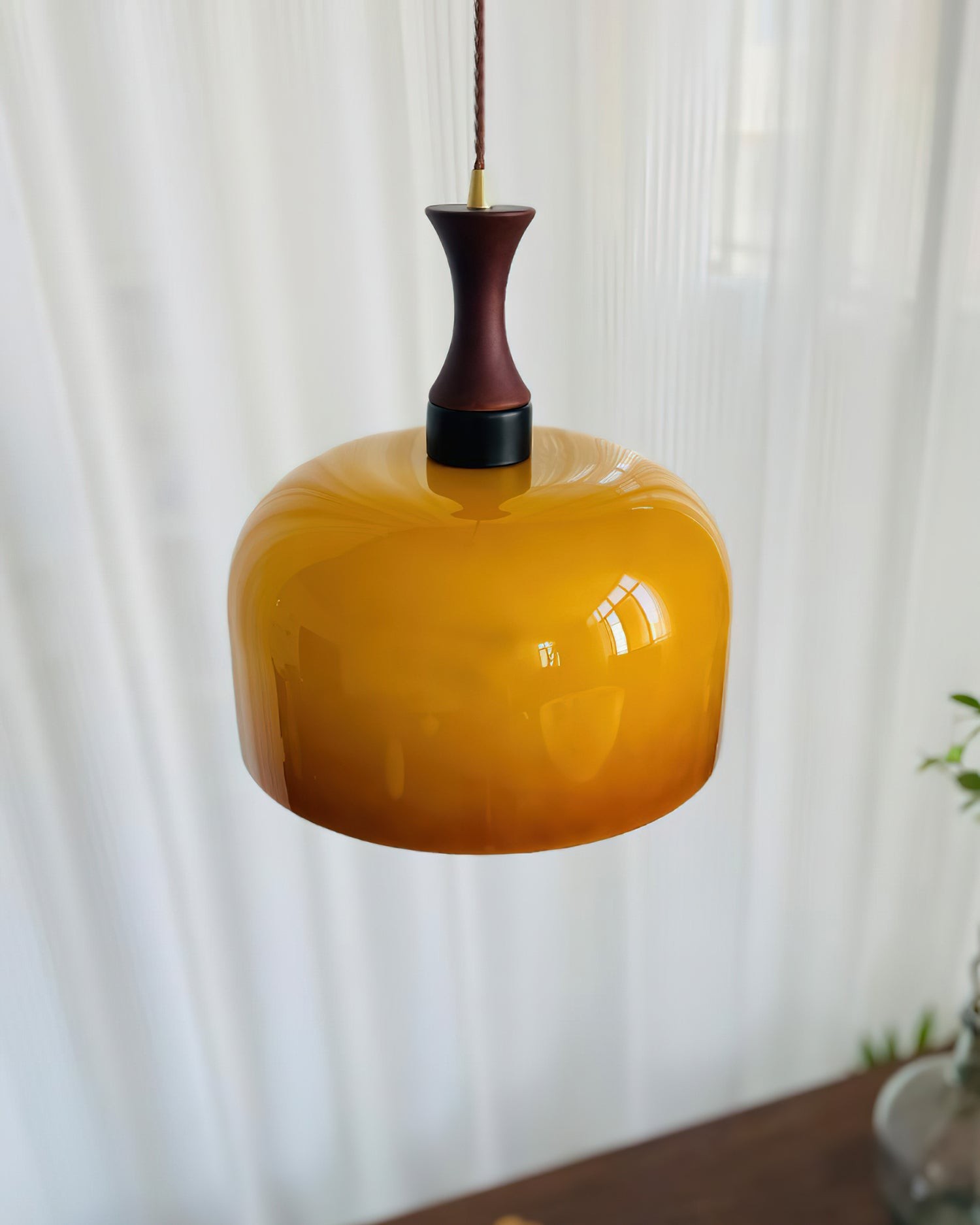 Lacey glazen hanglamp met stekker HL2667