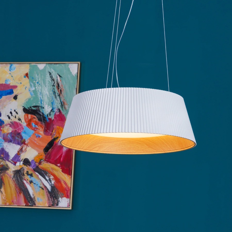 Moderne Geribbelde Ronde Hanglamp HL264