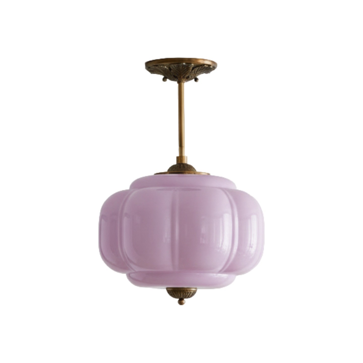 Eloise Vintage Pumpkin Glass Semi-Flush Mount Hanglamp HL950