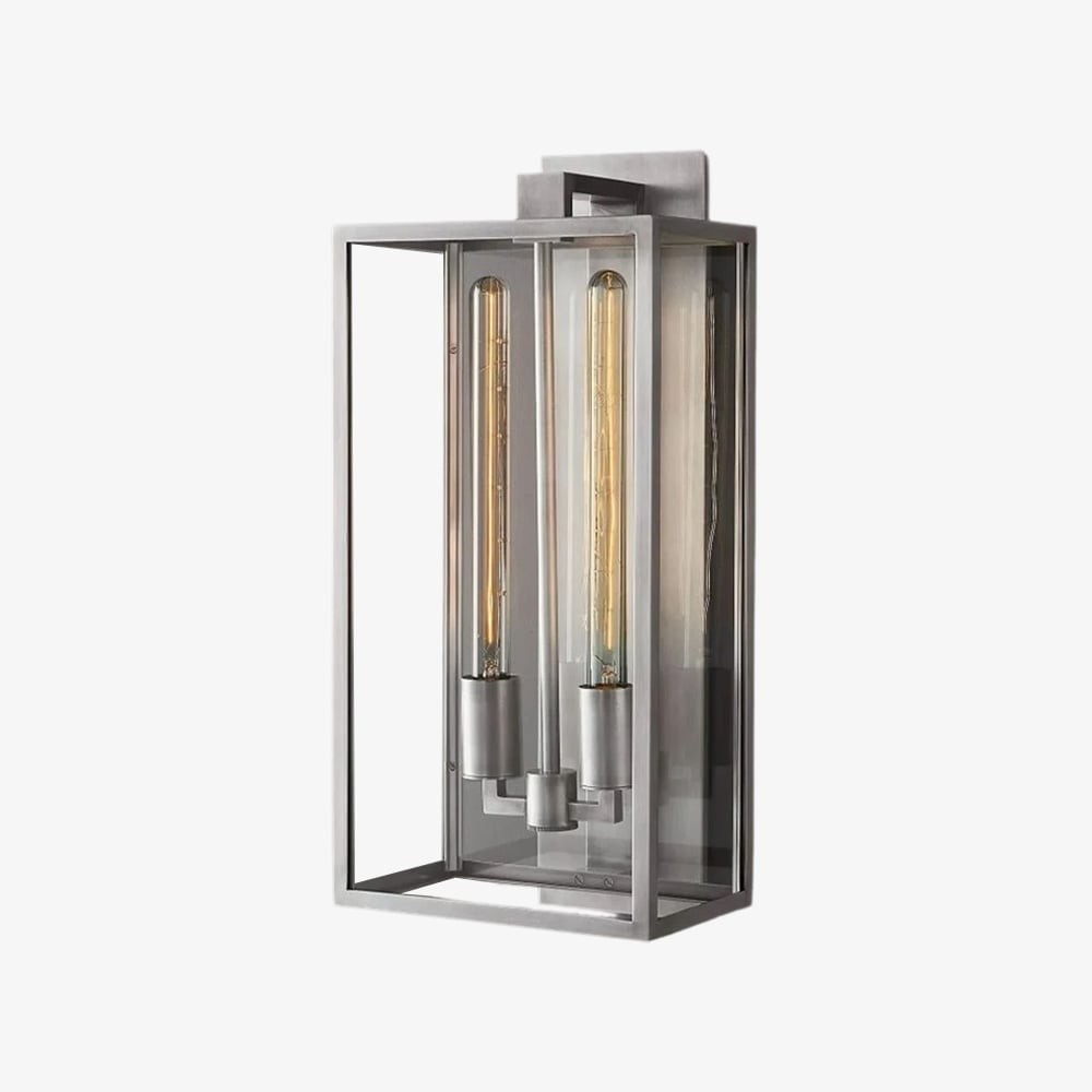 Klassieke Beckman Vintage Wandlamp - Staal & Glas Lineair Design HL1821