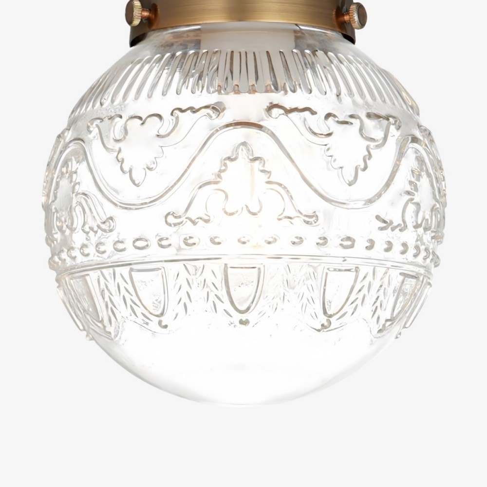 Naveliro Bolvormige Glazen Plafondlamp - Tijdloos Design voor Woonkamer en Keuken HL2423