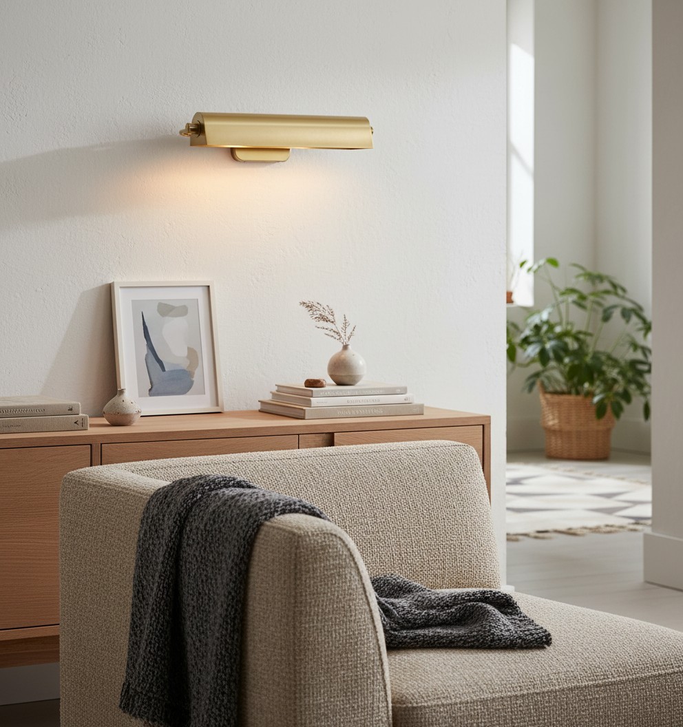 Modo Schilderijlamp met verstelbare zwenkarm, klassieke kunstgalerielamp voor wanddecoratie HL2370