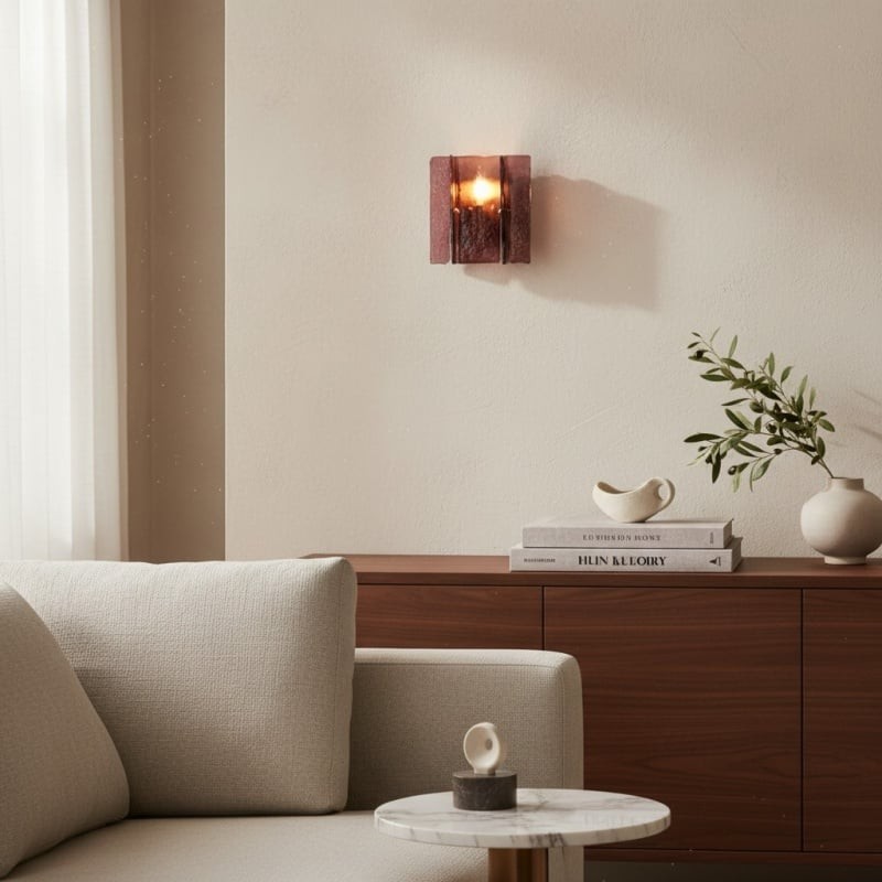 Lumiridge moderne wandlamp – minimalistisch design, armatuur van metaal en glas voor de woonkamer HL2352