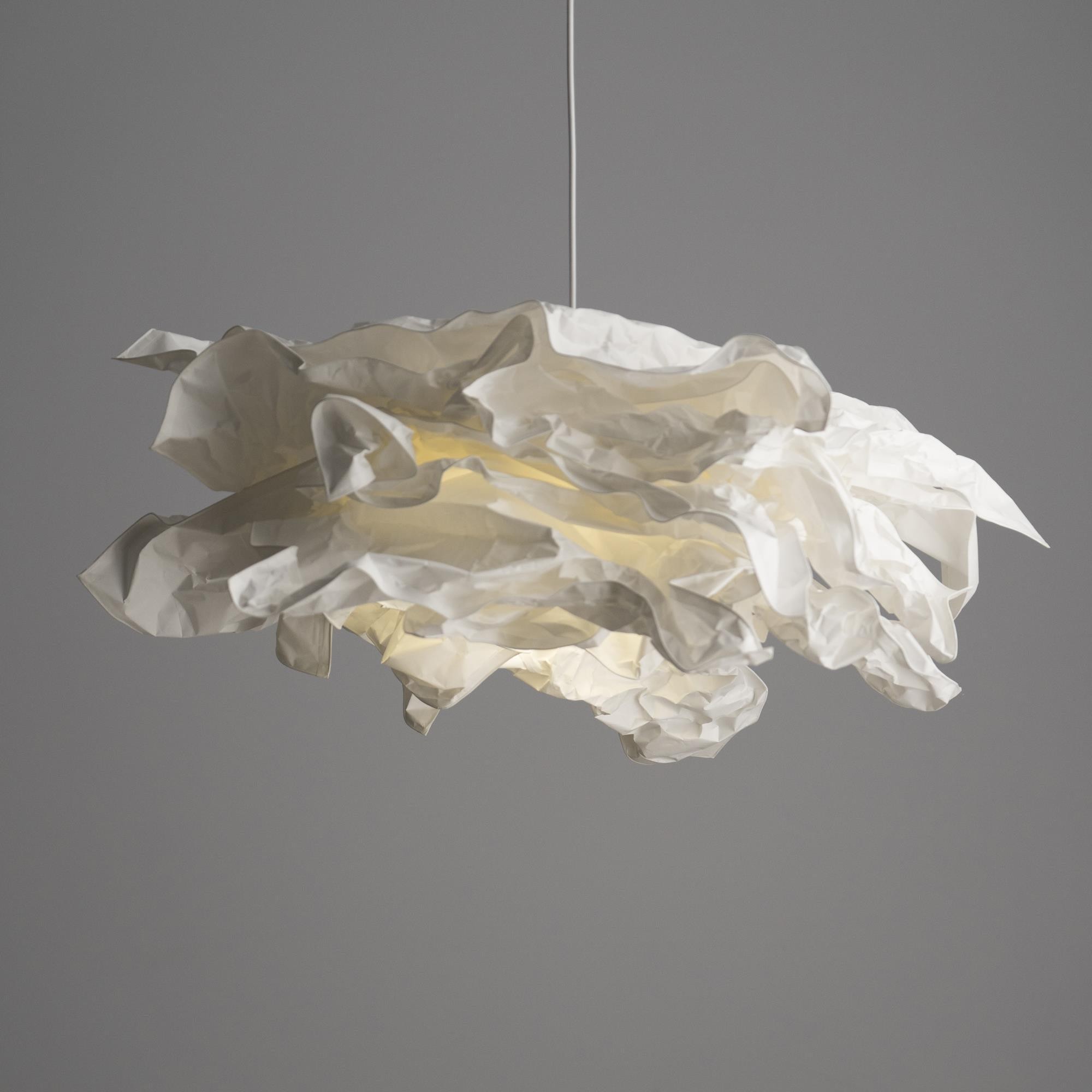 Moderne crèmekleurige papieren hanglamp HL636