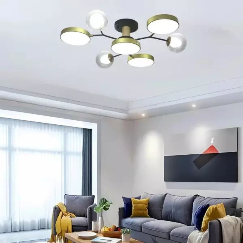 Nordic Branch LED Plafondlamp - Ronde Houten Lamp voor Slaapkamer HL1349