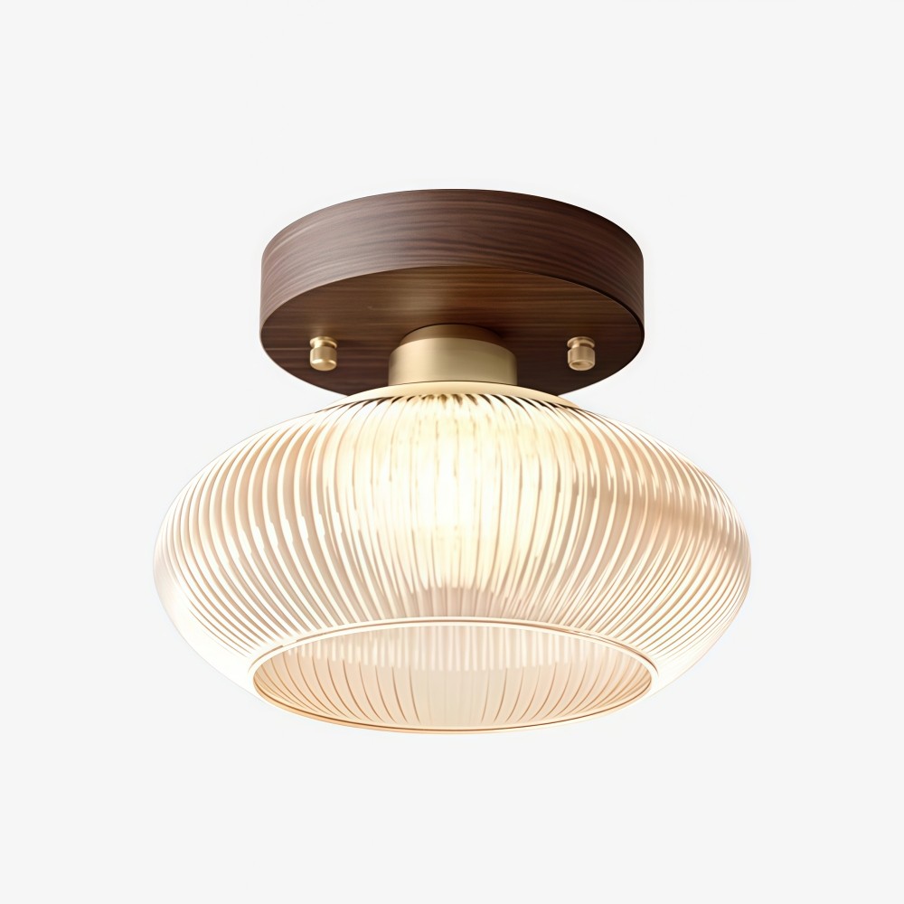 Soliro moderne glazen koepelplafondlamp met strakke, minimalistische vorm voor keukens en woonkamers HL2428