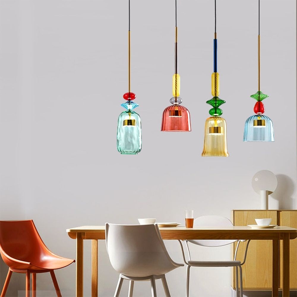 Scandinavische Macaron glas-in-lood design hanglamp HL213