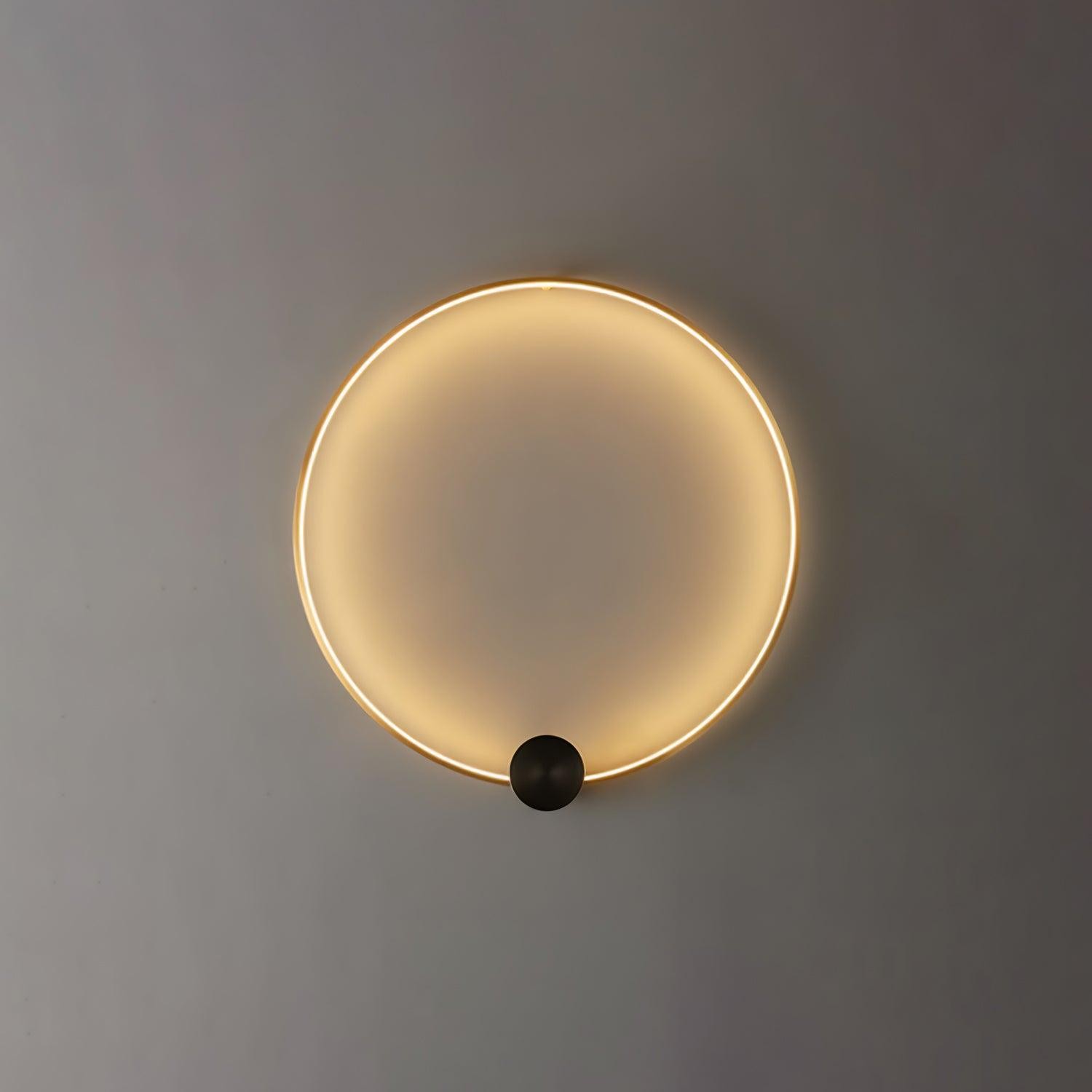 Minimalistische creatieve eenvoudige messing ronde LED-wandlamp HL776