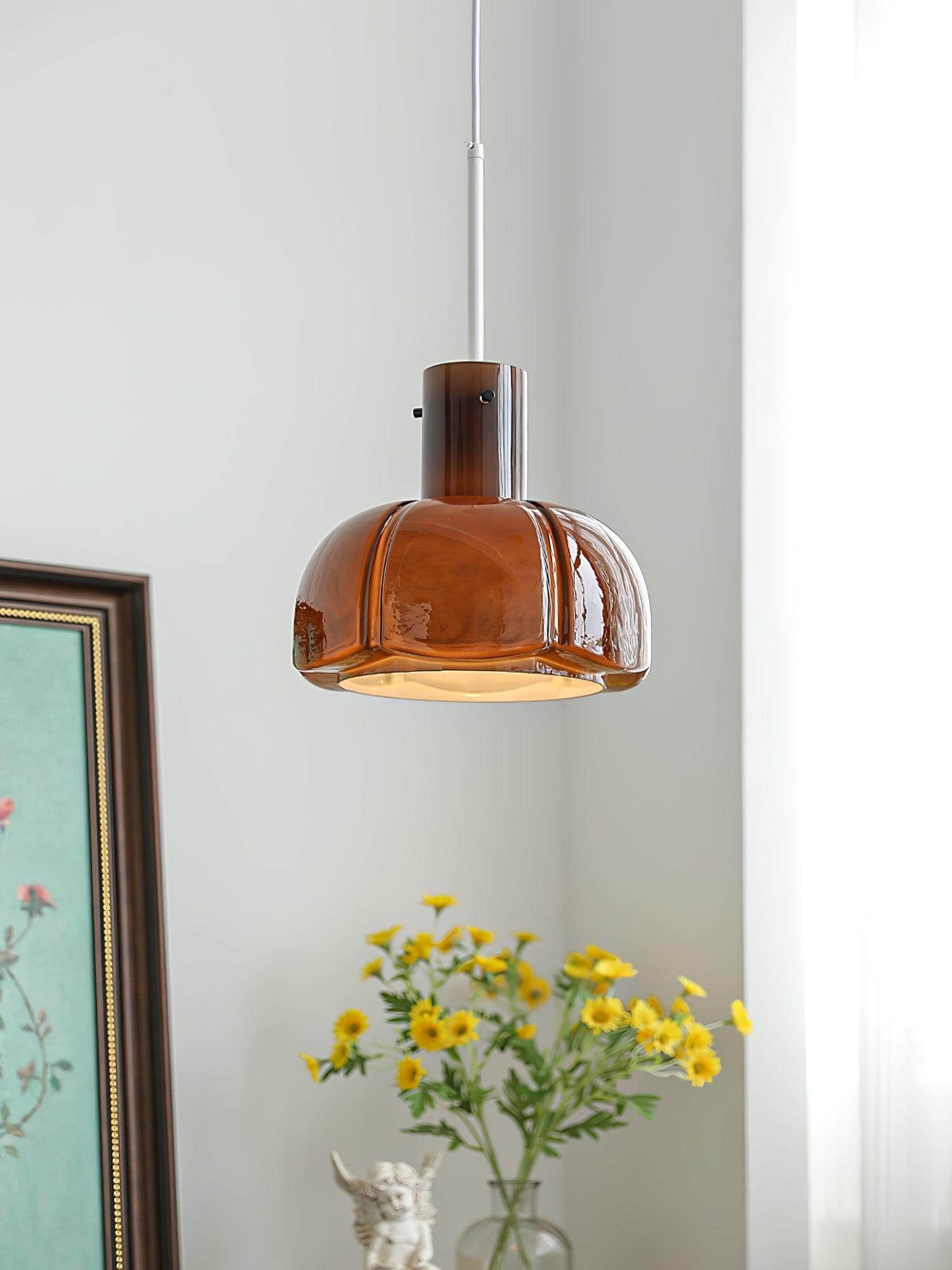 Middeleeuwse stijl glazen knop hanglamp HL619