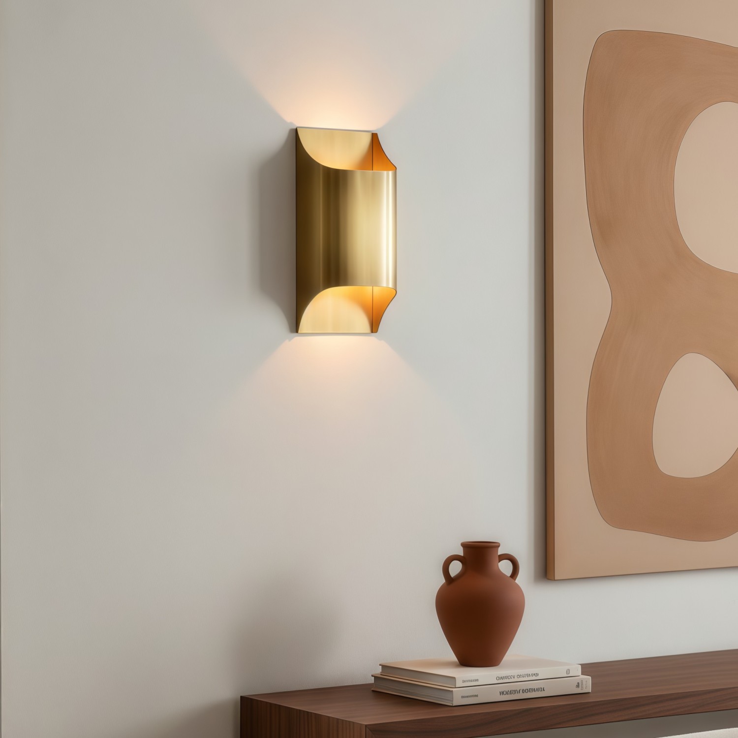 Sconique stijlvolle messing wandlamp - Minimalistisch design, architectonisch profiel, wandlamp voor hal HL2446