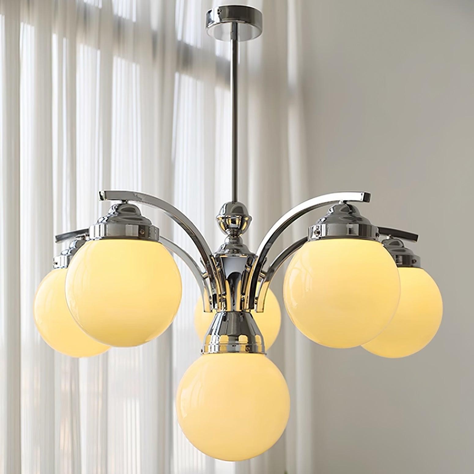 Franse elegante glazen bolvormige kroonluchter HL813